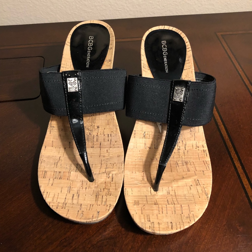 BCBG Cork Sandals